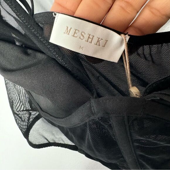 Meshki Angelique Demi cup mesh bustier top size medium - Picture 5 of 6